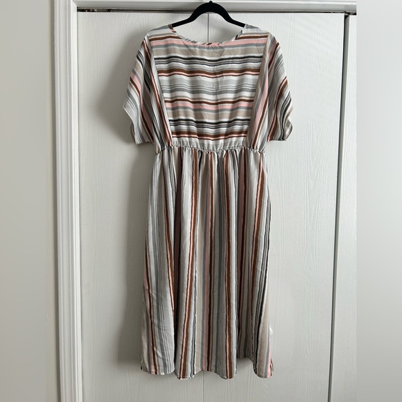 Stripped Elastic Waist Dress - Picture 2 of 4